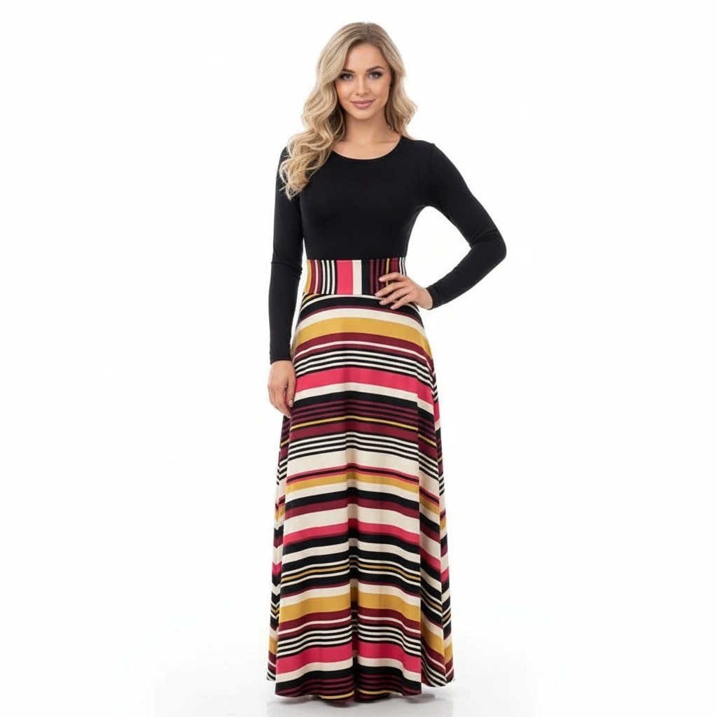 Multicolor Striped Print