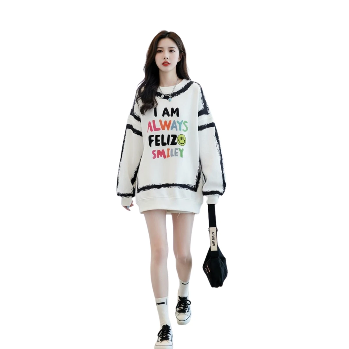White with Text